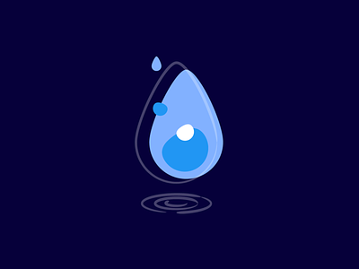 Water elements flat illustration startup branding ui vector water water drop