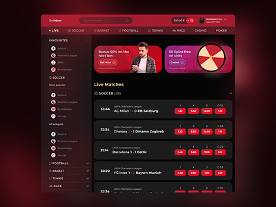 BetNow - Betting Website bet betting branding design sports ui