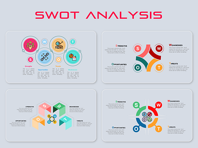 SWOT Analysis Templates branding business corporate design google slides graphic design illustration motion graphics powerpoint ui