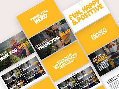 'Thank You, Hero' Social Campaign branding campaign covid design fun guidelines happy hero playbook social visual identity wordmark