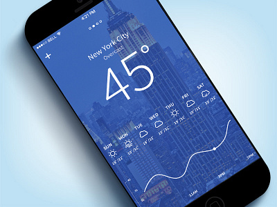 Weather App app design mobile temperature ui weather