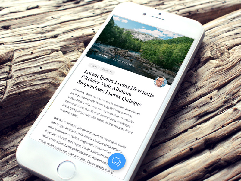Mobile Article Page by Matt Herrmann on Dribbble