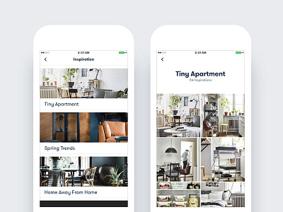 IKEA Ideas - Inspiration app clean grid idea ikea inspiration iphone minimal photography ui ux white