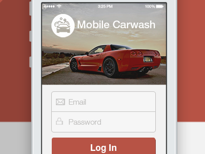 Mobile Carwash App app carwash flat design ios7 mobile