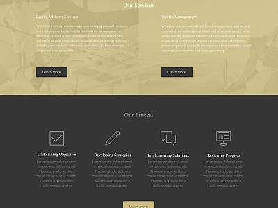 Home Page Sections black gold gold black home homepage