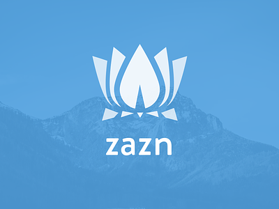 Zazn Meditation App blue ios logo lotus lotus flower meditation zazen zazn zen