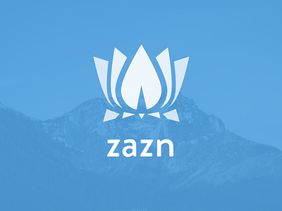 Zazn Meditation App blue ios logo lotus lotus flower meditation zazen zazn zen