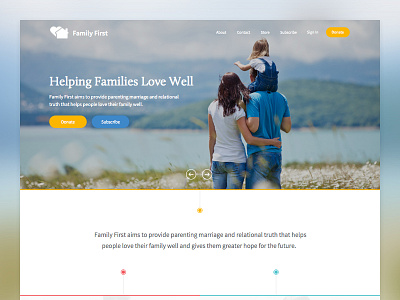 Family Home Page hero home home page slider ui ux web design website