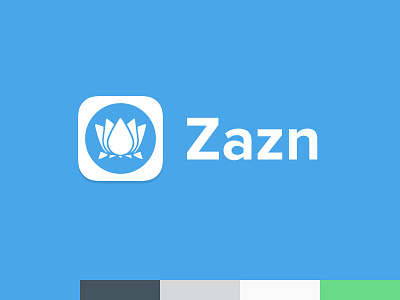 Zazn Meditation App Branding app app branding app icon brand branding colors proxima nova