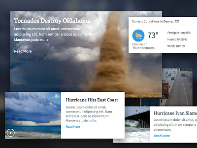 Weather Modules news news design weather widgets