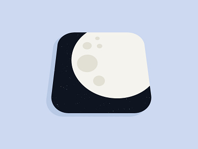Moon App Logo app app design flat ios iphone mobile ui ux