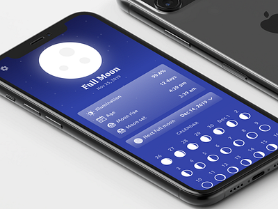 Moon Child App app app design ios mobile moon moon phases ui ux