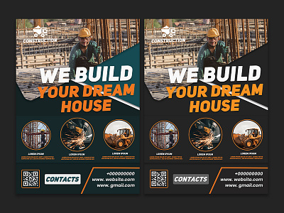 House Construction Flyer Design advertising construction company construction flyer flyer design marketing print template