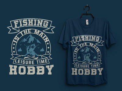 Fishing hunting vintage t-shirt design