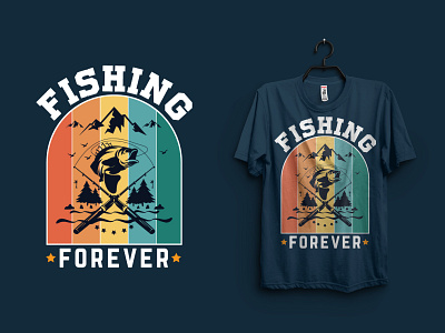 Fishing Vintage T-Shirt Design casual casual attire clothing cotton fabric fishing t shirt graphic illustration merchandise quote retro shirt design simple t shirt t shirt design textile typographic vector vintage wear