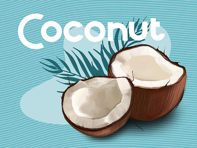 Under the coconut tree 🌴 bounty branding chic chill coconut design graphic design illustration lettering logo realistic ui ux vector