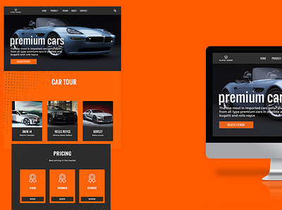 cars website graphic design ui