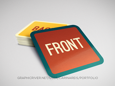 Square Business Card Mockup V2