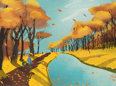 Autumn | Illustration for longread graphic design illustration