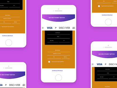 Daily UI Challenge 002: Credit Card Form app design checkout credit card form form gradient interface design material material design payment user experience design ux design web design