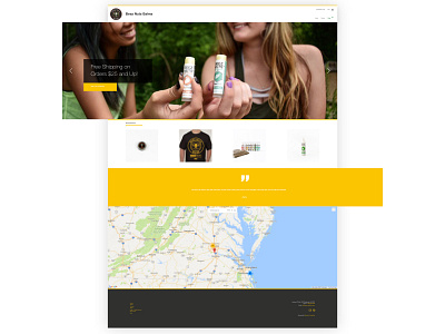 Beez Nuts Balms Home Page design ecommerce ecommerce design home page interface design landing page small business ui design user experience user interface ux design web design
