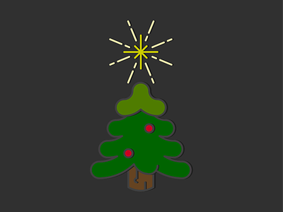 O’ Christmas Tree apple pencil christmas christmas tree festive holiday inkpad ipad pro ornament star tree vector