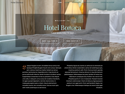 Landing page Webpage Hotel Bonaca beautiful branding design designwebpage hotel hotelbonaca juniorwebdesigner landing landingpage reservation typography ui ux vector webdesign webdesigner