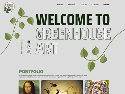 Greenhouse Art portfolio UI/UX