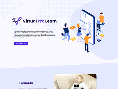 Virtual Pro Learn Site landing page