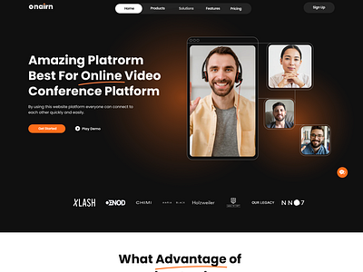 Onairn Landing page design