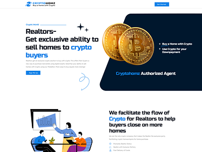 Cryptohomz Website Landing page design figma graphic design illustration logo photoshop