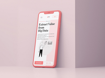 Data Value - concept mobile design clean cta cta button less is more mobile modern pink typography ui uidesign visual identity