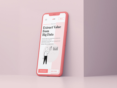 Data Value - concept mobile design clean cta cta button less is more mobile modern pink typography ui uidesign visual identity