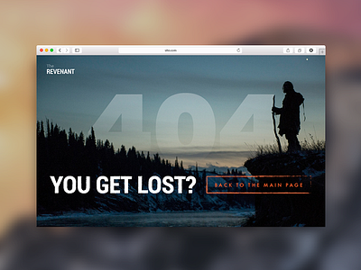 #dailyui #008 - 404 page for site "The Revenant" film