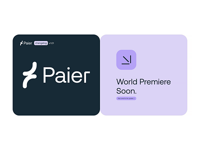 Paier App Logo World Premiere Announcement brand branding design designsystem ecommerce fintech font inspiration logo marketing payment saas section startup tech typography uidesign world premiere