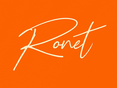 Ronet branding creativemarket font logo script type typography