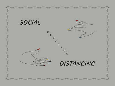 Practice Social Distancing color coronavirus covid19 design illustration minimal quarantine social social distancing typography vector