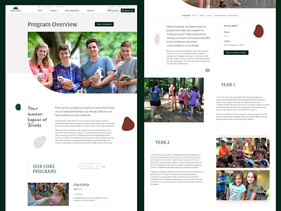 Brooks School Summer Programs—Programs 829 brooks school design education nature outdoors programs summer camp ui user interface ux web design website