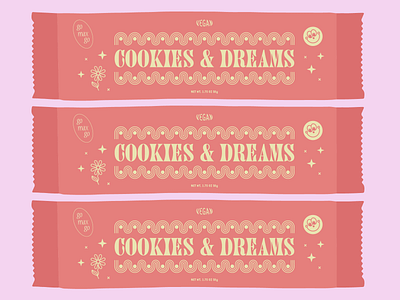 cookies and dreams 70s branding bsds bsds thunderdome bsdsthunderdome candy bar chocolate cookies design dreams flower go max go packaging patterns seventies stars thunderdome challenge typography