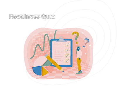 readiness checkered design graphic design illustration pastel quiz survey ui ux vector