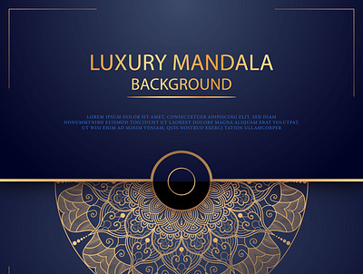 Luxury Mandala Background Design graphic design illustration islamic circle luxury luxury mandala mandala mandala art mandala background mandala design mandala illustration