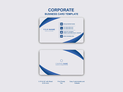 Corporate business card design template