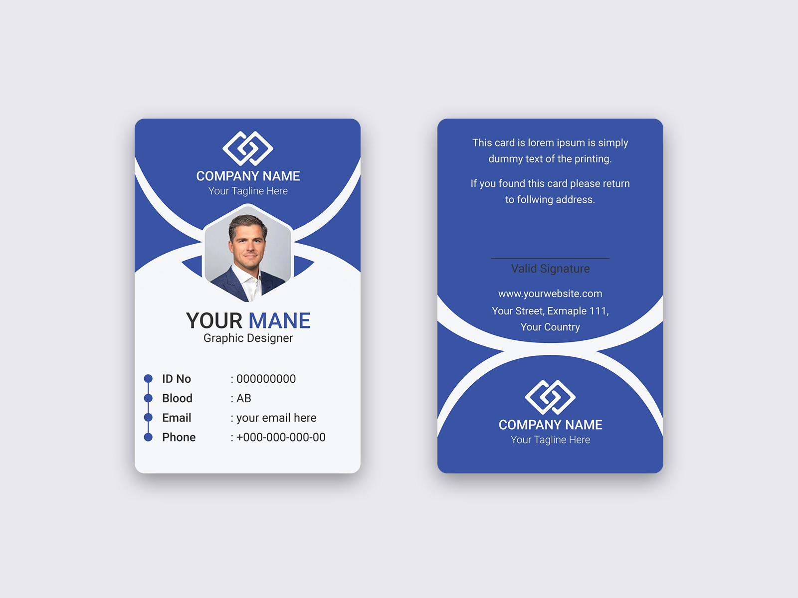 Unique and modern official id card template by MONIR.PRO on Dribbble