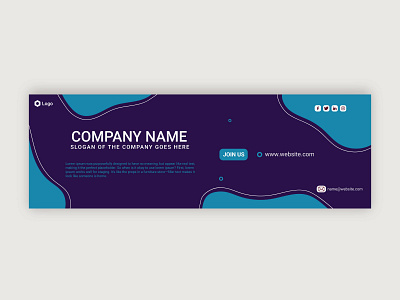 Company twitter header design and web banner template company template