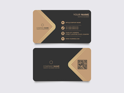 Modern and luxury horizontal business card template by MONIR.PRO on ...