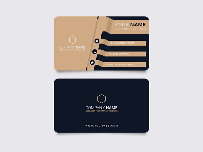 Modern and luxury horizontal business card template business card