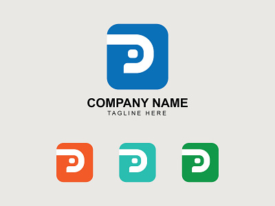 Minimalist P Letter logo design vector illustration background logo