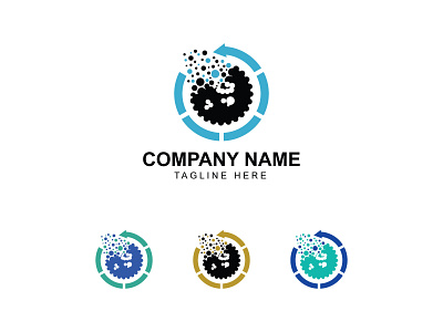 Data Recovery Logo template. Symbol, logo illustration global network