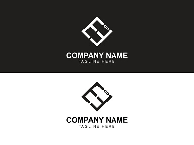 Minimalist EF technology logo design template