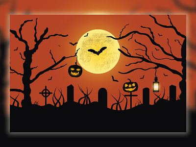 Halloween background pumpkin Concept Illustration halloween background